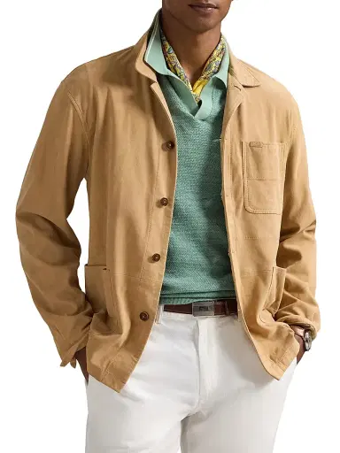 Polo Ralph Lauren Men's Suede Utility Jacket | Thumbnail 3 Polo Ralph Lauren Men's Suede Utility Jacket | Thumbnail 3
