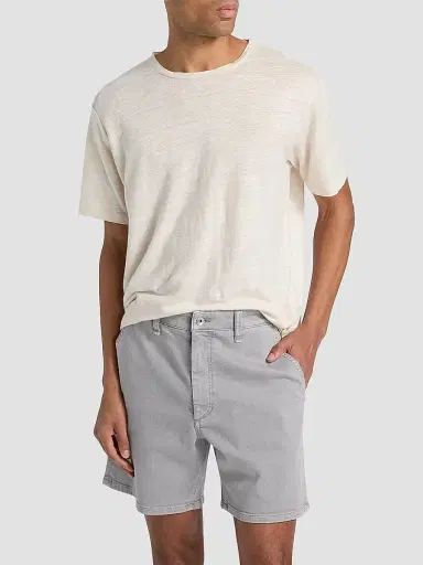 rag & bone Men's Classic Linen T-Shirt - Pale Taupe | Thumbnail 3 rag & bone Men's Classic Linen T-Shirt - Pale Taupe | Thumbnail 3