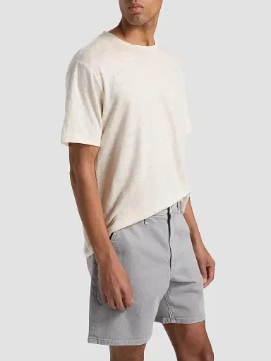 rag & bone Men's Classic Linen T-Shirt - Pale Taupe | Thumbnail 4 rag & bone Men's Classic Linen T-Shirt - Pale Taupe | Thumbnail 4