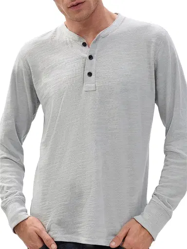 rag & bone Men's Classic Flame Henley - Harbor Grey | Thumbnail 3 rag & bone Men's Classic Flame Henley - Harbor Grey | Thumbnail 3