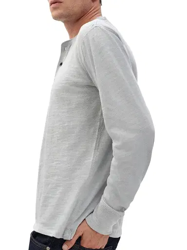 rag & bone Men's Classic Flame Henley - Harbor Grey | Thumbnail 5 rag & bone Men's Classic Flame Henley - Harbor Grey | Thumbnail 5