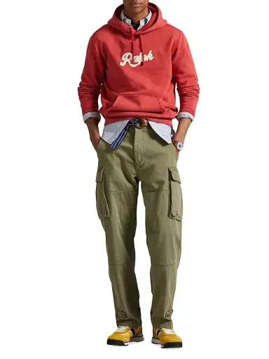 Polo Ralph Lauren Men's Logo-Embroidered Cotton-Blend Hoodie - New Brick - Size XS | Thumbnail 2 Polo Ralph Lauren Men's Logo-Embroidered Cotton-Blend Hoodie - New Brick - Size XS | Thumbnail 2