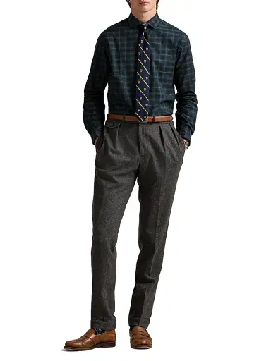 Polo Ralph Lauren Men's Classic-Fit Plaid Twill Button-Front Shirt - Navy Green Multi - Size XS | Thumbnail 2 Polo Ralph Lauren Men's Classic-Fit Plaid Twill Button-Front Shirt - Navy Green Multi - Size XS | Thumbnail 2