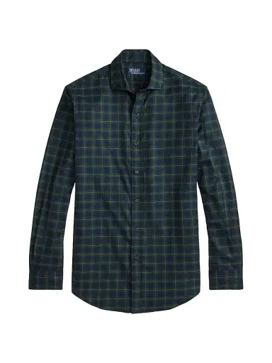 Polo Ralph Lauren Men's Classic-Fit Plaid Twill Button-Front Shirt - Navy Green Multi - Size XS | Thumbnail 1 Polo Ralph Lauren Men's Classic-Fit Plaid Twill Button-Front Shirt - Navy Green Multi - Size XS | Thumbnail 1