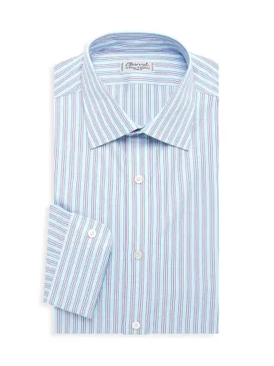 Charvet Men's Striped Dress Shirt | Thumbnail 1 Charvet Men's Striped Dress Shirt | Thumbnail 1
