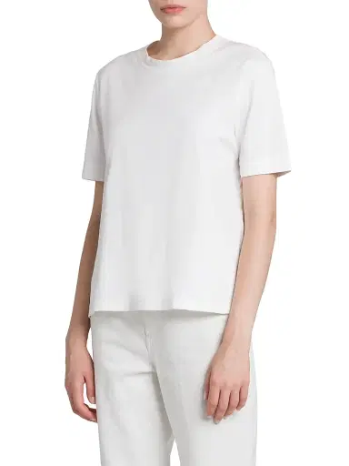 Kiton Women's Cashmere-Silk Jersey T-Shirt - Optical White - Size 10 | Thumbnail 4 Kiton Women's Cashmere-Silk Jersey T-Shirt - Optical White - Size 10 | Thumbnail 4