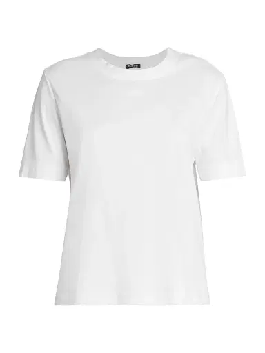 Kiton Women's Cashmere-Silk Jersey T-Shirt - Optical White - Size 10 | Thumbnail 1 Kiton Women's Cashmere-Silk Jersey T-Shirt - Optical White - Size 10 | Thumbnail 1