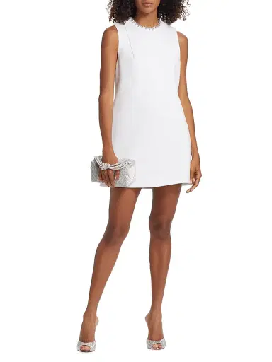 AREA Women's Crystal Heart Shift Dress - White | Thumbnail 2 AREA Women's Crystal Heart Shift Dress - White | Thumbnail 2