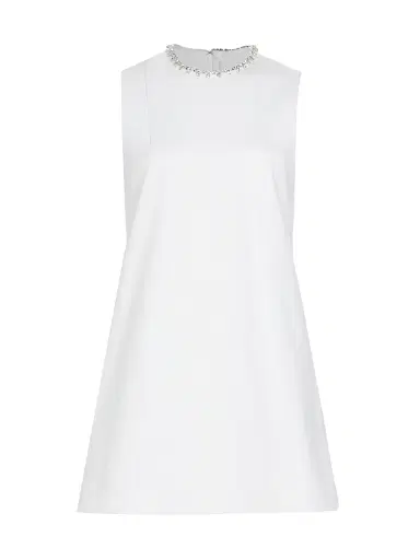 AREA Women's Crystal Heart Shift Dress - White | Thumbnail 1 AREA Women's Crystal Heart Shift Dress - White | Thumbnail 1