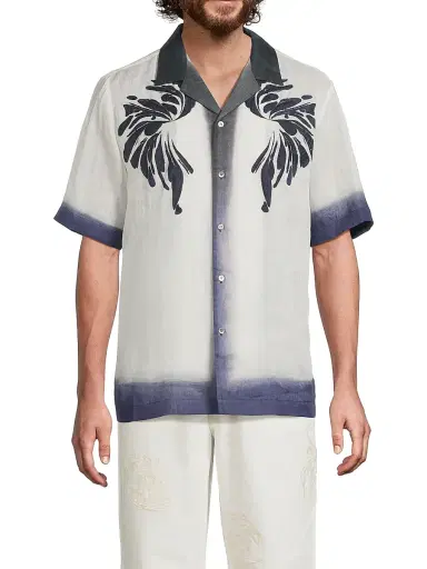 Dries Van Noten Men's Carltone Print Dyed Shirt | Thumbnail 3 Dries Van Noten Men's Carltone Print Dyed Shirt | Thumbnail 3