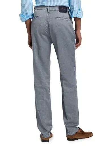 Kiton Men's Stretch-Cotton Flat-Front Trousers | Thumbnail 5 Kiton Men's Stretch-Cotton Flat-Front Trousers | Thumbnail 5
