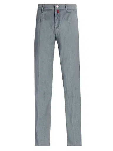 Kiton Men's Stretch-Cotton Flat-Front Trousers | Thumbnail 1 Kiton Men's Stretch-Cotton Flat-Front Trousers | Thumbnail 1