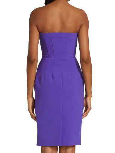 MOSCHINO Women's Strapless Lace-Up Sheath Dress | Thumbnail 5 MOSCHINO Women's Strapless Lace-Up Sheath Dress | Thumbnail 5