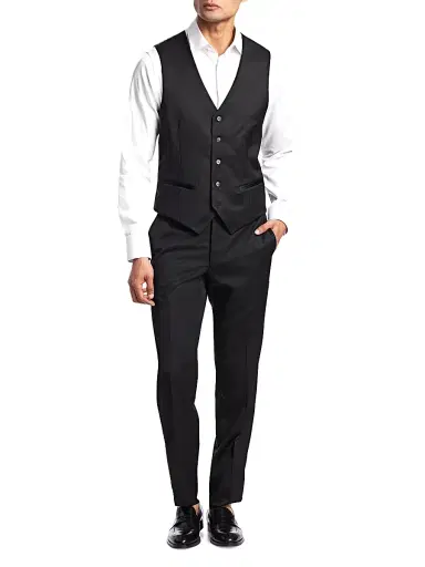 Saks Fifth Avenue Men's COLLECTION Wool Vest - Black | Thumbnail 2 Saks Fifth Avenue Men's COLLECTION Wool Vest - Black | Thumbnail 2