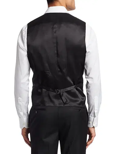 Saks Fifth Avenue Men's COLLECTION Wool Vest - Black | Thumbnail 5 Saks Fifth Avenue Men's COLLECTION Wool Vest - Black | Thumbnail 5