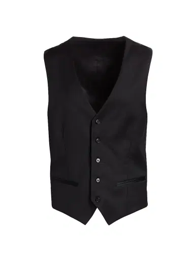 Saks Fifth Avenue Men's COLLECTION Wool Vest - Black | Thumbnail 1 Saks Fifth Avenue Men's COLLECTION Wool Vest - Black | Thumbnail 1