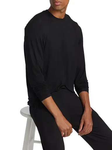 Saks Fifth Avenue Men's COLLECTION Long-Sleeve Sleep Set - Moonless Night - Size XS | Thumbnail 6 Saks Fifth Avenue Men's COLLECTION Long-Sleeve Sleep Set - Moonless Night - Size XS | Thumbnail 6