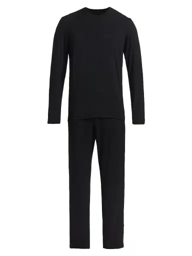 Saks Fifth Avenue Men's COLLECTION Long-Sleeve Sleep Set - Moonless Night - Size XS | Thumbnail 1 Saks Fifth Avenue Men's COLLECTION Long-Sleeve Sleep Set - Moonless Night - Size XS | Thumbnail 1