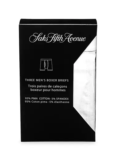 Saks Fifth Avenue Men's COLLECTION 3-Pack Boxer Briefs - White | Thumbnail 5 Saks Fifth Avenue Men's COLLECTION 3-Pack Boxer Briefs - White | Thumbnail 5