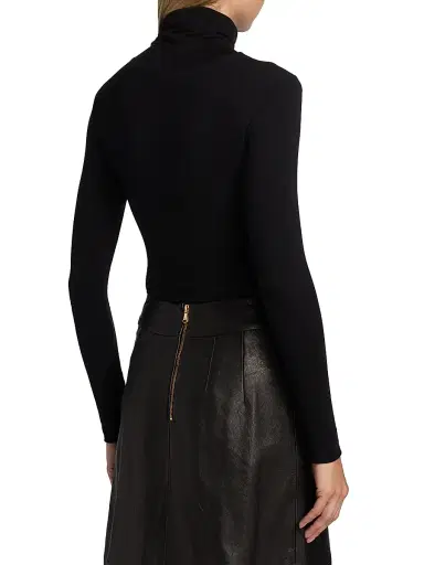 Sergio Hudson Women's Stretch Turtleneck Bodysuit - Black | Thumbnail 5 Sergio Hudson Women's Stretch Turtleneck Bodysuit - Black | Thumbnail 5