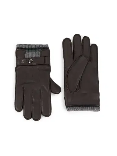 Robert Barakett Men's Wrist Strap Leather Gloves - Brown | Thumbnail 1 Robert Barakett Men's Wrist Strap Leather Gloves - Brown | Thumbnail 1
