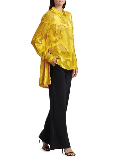 Jason Wu Collection Women's Fil Coupé Button-Front Shirt | Thumbnail 2 Jason Wu Collection Women's Fil Coupé Button-Front Shirt | Thumbnail 2