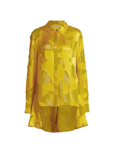 Jason Wu Collection Women's Fil Coupé Button-Front Shirt | Thumbnail 1 Jason Wu Collection Women's Fil Coupé Button-Front Shirt | Thumbnail 1