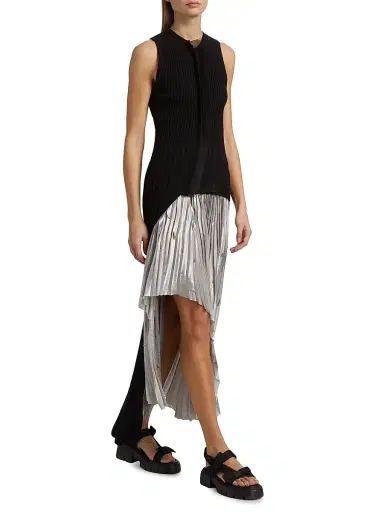Jason Wu Collection Women's Asymmetrical Rib-knit Sweater Vest - Black | Thumbnail 2 Jason Wu Collection Women's Asymmetrical Rib-knit Sweater Vest - Black | Thumbnail 2