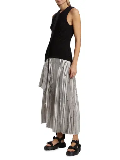 Jason Wu Collection Women's Asymmetrical Rib-knit Sweater Vest - Black | Thumbnail 4 Jason Wu Collection Women's Asymmetrical Rib-knit Sweater Vest - Black | Thumbnail 4