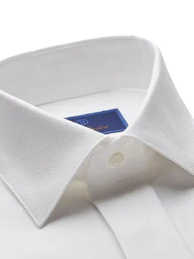 David Donahue Men's Trim-Fit Diamond Formal Shirt | Thumbnail 2 David Donahue Men's Trim-Fit Diamond Formal Shirt | Thumbnail 2