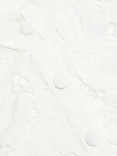 Milly Women's June Lace Button-Front Shirt - White | Thumbnail 7 Milly Women's June Lace Button-Front Shirt - White | Thumbnail 7