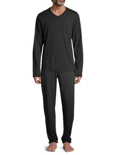 Hanro Men's Casuals Long-Sleeve V-Neck T-Shirt | Thumbnail 2 Hanro Men's Casuals Long-Sleeve V-Neck T-Shirt | Thumbnail 2