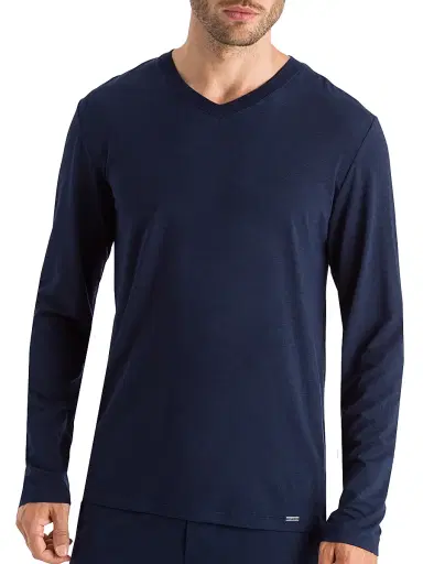 Hanro Men's Casuals Long-Sleeve V-Neck T-Shirt | Thumbnail 1 Hanro Men's Casuals Long-Sleeve V-Neck T-Shirt | Thumbnail 1