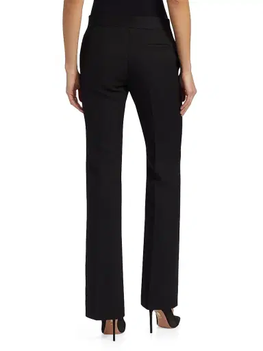 Moschino Women's Wool-Blend Straight-Leg Trousers - Black | Thumbnail 5 Moschino Women's Wool-Blend Straight-Leg Trousers - Black | Thumbnail 5