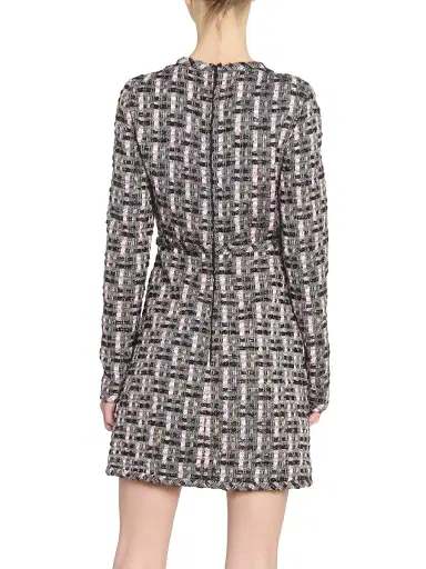 Giambattista Valli Women's Wool Blend Tweed Minidress - Black Quartz Rose - Size 2 | Thumbnail 5 Giambattista Valli Women's Wool Blend Tweed Minidress - Black Quartz Rose - Size 2 | Thumbnail 5