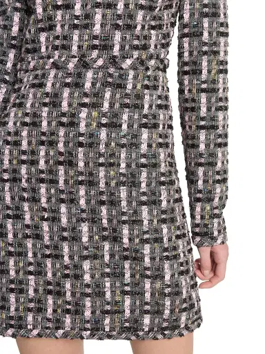 Giambattista Valli Women's Wool Blend Tweed Minidress - Black Quartz Rose - Size 2 | Thumbnail 6 Giambattista Valli Women's Wool Blend Tweed Minidress - Black Quartz Rose - Size 2 | Thumbnail 6