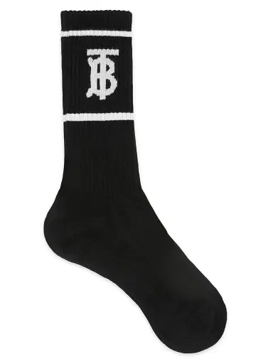Burberry Men's Monogram Logo Crew Socks | Thumbnail 1 Burberry Men's Monogram Logo Crew Socks | Thumbnail 1