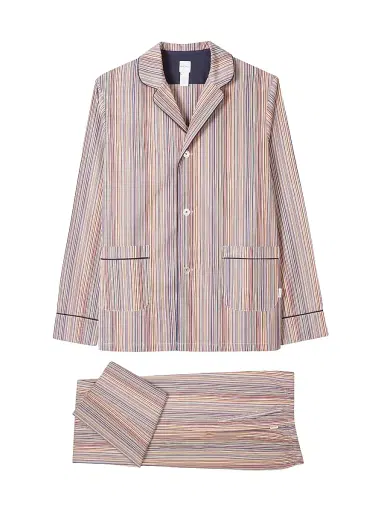 Paul Smith Men's Striped Cotton Pajamas | Thumbnail 1 Paul Smith Men's Striped Cotton Pajamas | Thumbnail 1