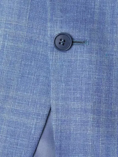 Canali Men's Scratch Wool-Silk-Linen Sportcoat - Blue | Thumbnail 6 Canali Men's Scratch Wool-Silk-Linen Sportcoat - Blue | Thumbnail 6