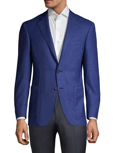Canali Men's Wool Sport Coat - High Blue - Size 44 | Thumbnail 3 Canali Men's Wool Sport Coat - High Blue - Size 44 | Thumbnail 3