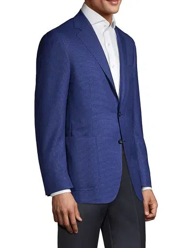 Canali Men's Wool Sport Coat - High Blue - Size 44 | Thumbnail 4 Canali Men's Wool Sport Coat - High Blue - Size 44 | Thumbnail 4