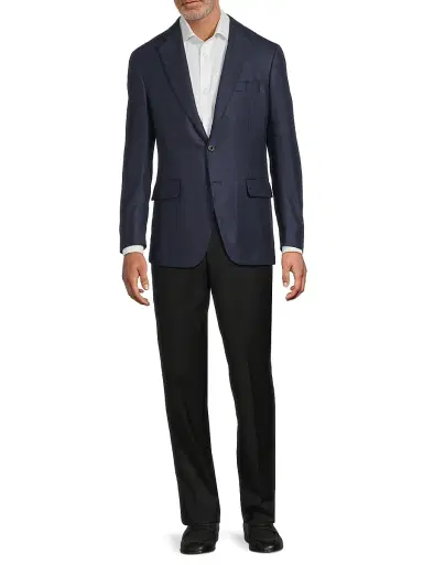 Canali Men's Solid Silk-Cashmere Sport Coat - Dark Blue - Size 42 | Thumbnail 2 Canali Men's Solid Silk-Cashmere Sport Coat - Dark Blue - Size 42 | Thumbnail 2