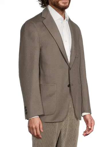 Canali Men's Double Blazer Jacket - Brown | Thumbnail 4 Canali Men's Double Blazer Jacket - Brown | Thumbnail 4