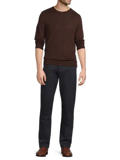 Paul Smith Men's Wool Crewneck Sweater - Very Dark Red | Thumbnail 2 Paul Smith Men's Wool Crewneck Sweater - Very Dark Red | Thumbnail 2