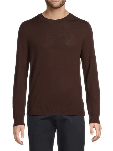 Paul Smith Men's Wool Crewneck Sweater - Very Dark Red | Thumbnail 3 Paul Smith Men's Wool Crewneck Sweater - Very Dark Red | Thumbnail 3