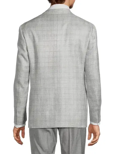 Canali Men's Scratch Wool-Silk-Linen Sportcoat - Light Blue | Thumbnail 5 Canali Men's Scratch Wool-Silk-Linen Sportcoat - Light Blue | Thumbnail 5