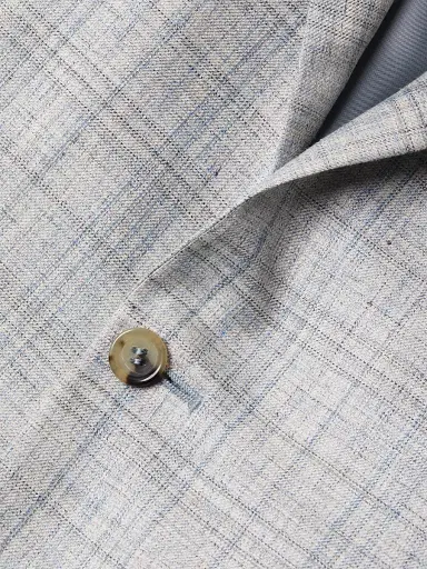 Canali Men's Scratch Wool-Silk-Linen Sportcoat - Light Blue | Thumbnail 6 Canali Men's Scratch Wool-Silk-Linen Sportcoat - Light Blue | Thumbnail 6