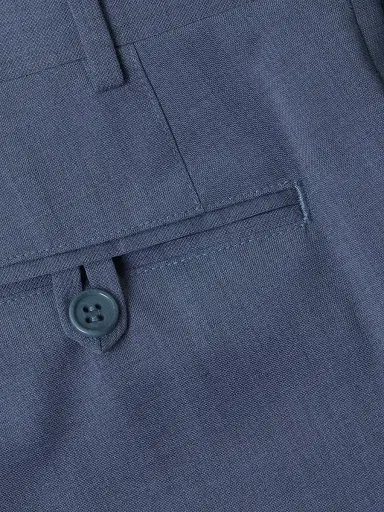 Canali Men's Classic Solid Dress Trousers - Blue | Thumbnail 6 Canali Men's Classic Solid Dress Trousers - Blue | Thumbnail 6