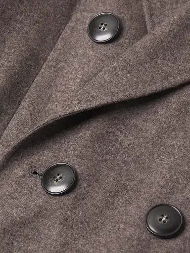 Canali Men's Wool-Cashmere Double-Breasted Coat - Brown | Thumbnail 6 Canali Men's Wool-Cashmere Double-Breasted Coat - Brown | Thumbnail 6
