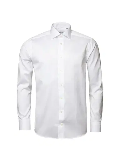 Eton Men's Super Slim Fit Twill Shirt - White | Thumbnail 2 Eton Men's Super Slim Fit Twill Shirt - White | Thumbnail 2